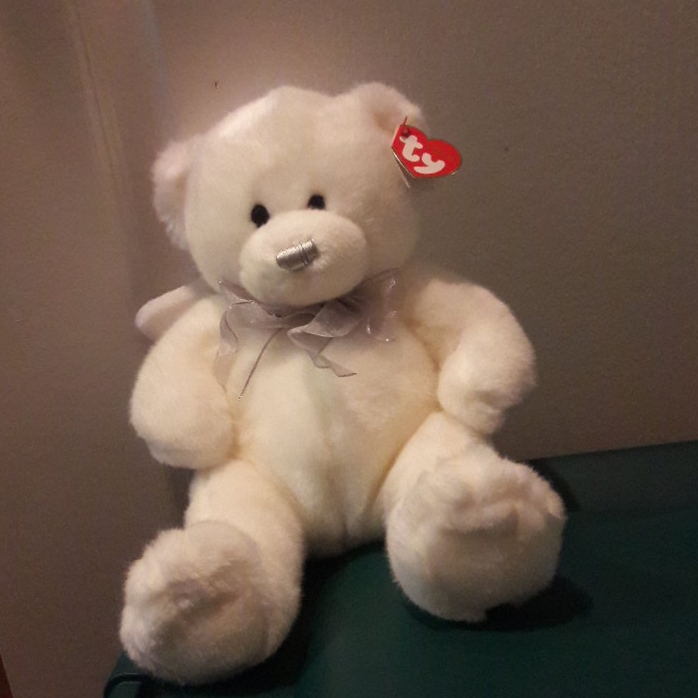 💙TY Classic Celeste Beanie Buddy Angel Bear